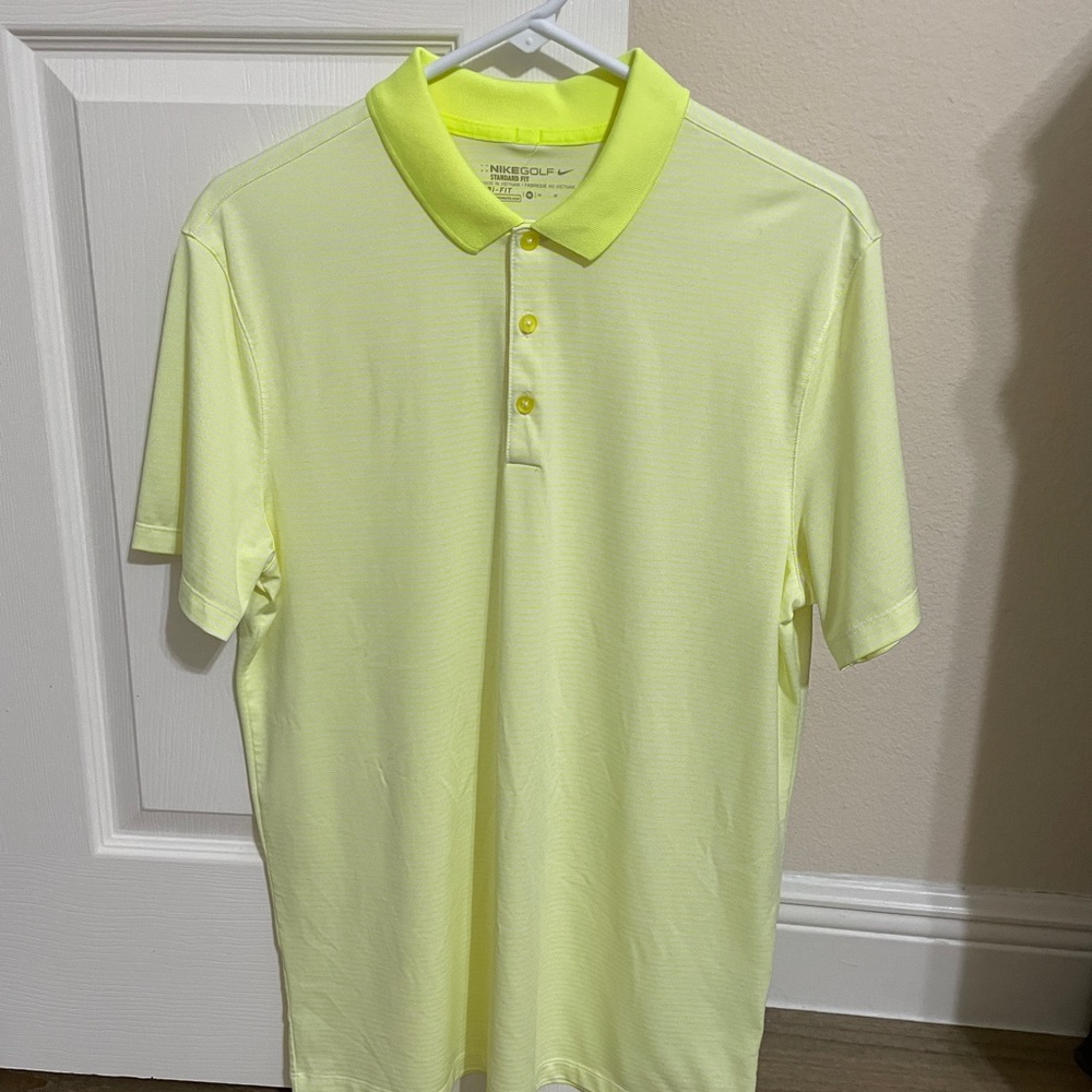 Nike Men's Bright Yellow Polo Shirt